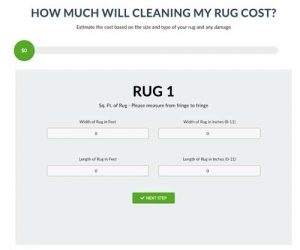 rug cleaning calculator