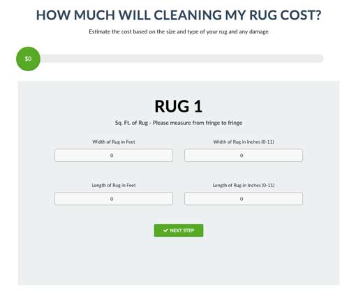 rug cleaning calculator