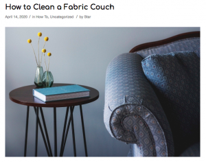 how to clean a fabric couch