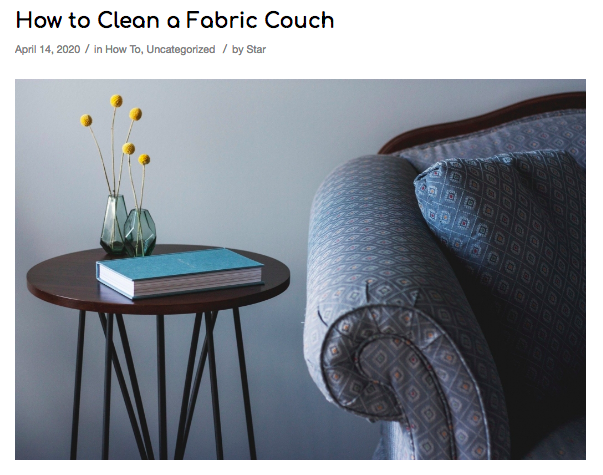 how to clean a fabric couch